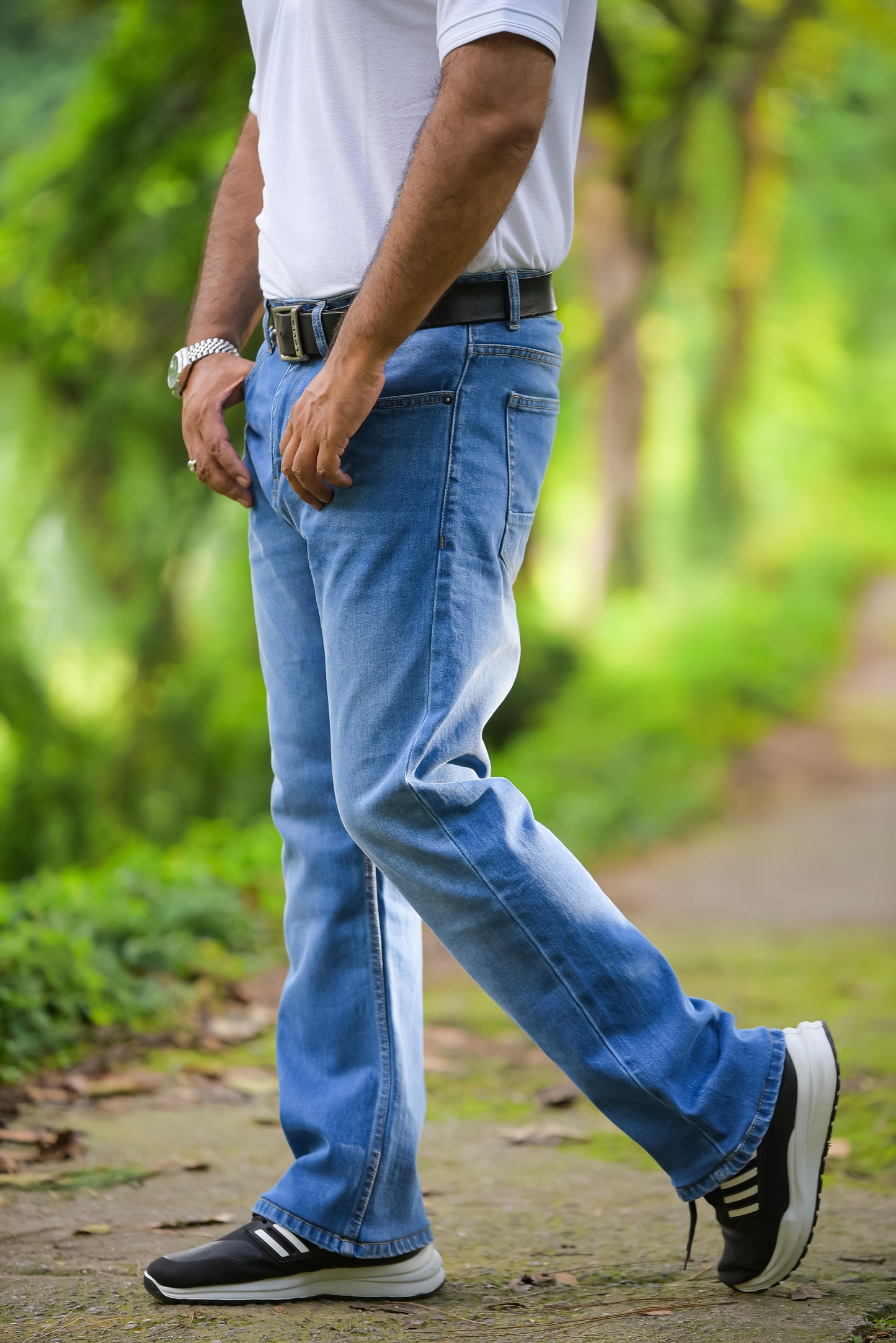 Mid Blue Boot Cut Jeans