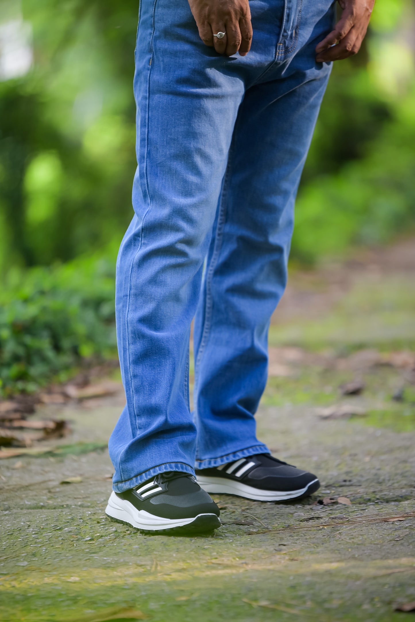 Mid Blue Boot Cut Jeans