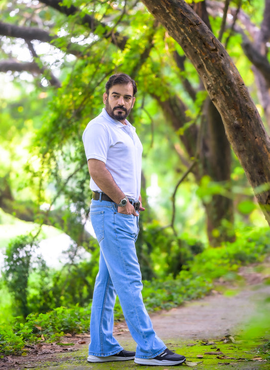 Light Blue Boot Cut Jeans